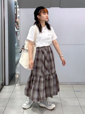 「PCバッグ」｜レイナさん（レディース・154cm）の夏コーディネート