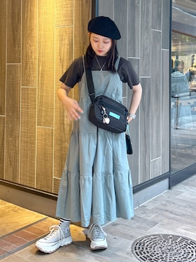 「WEARyouthコーデ」｜「アイテム（ハンチング/ベレー帽）」を使った、レイナさん（レディース・154cm）の夏コーディネート