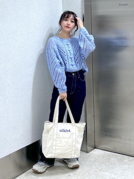 「MILKFED.（ミルクフェド）のアイテム」を使った、レイナさん（レディース・154cm）の秋コーディネート