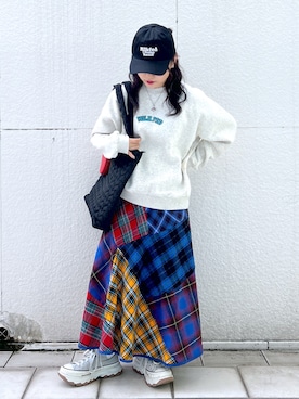 「PCバッグ」｜レイナさん（レディース・154cm）の秋コーディネート