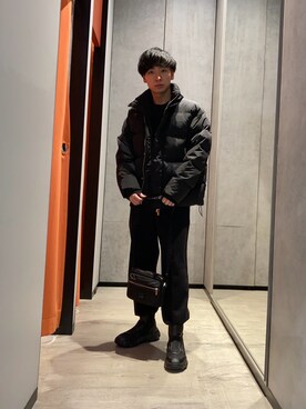 「ARMANI EXCHANGE（アルマーニエクスチェンジ）のアイテム（ダウンジャケット/コート）」を使った、yamapさん（メンズ・173cm）の秋コーディネート