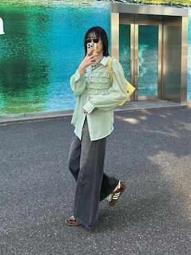 「アイテム（パンツ）」を使った、oairidaoさん（レディース・166cm・20代）の春コーディネート