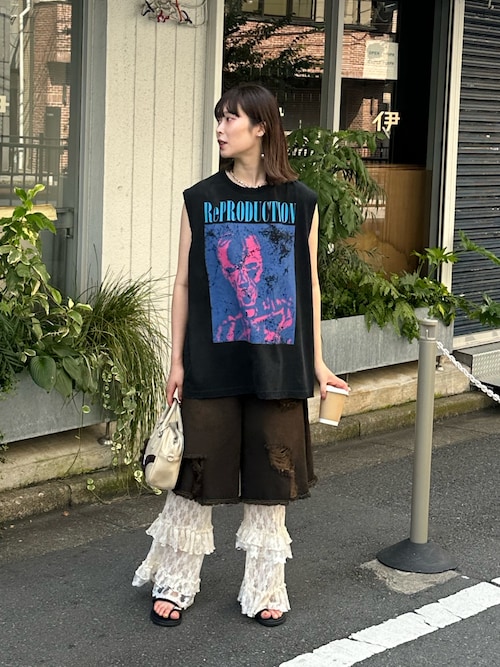オーバーダイダメージハーフデニムパンツ（その他パンツ）｜CIAOPANIC