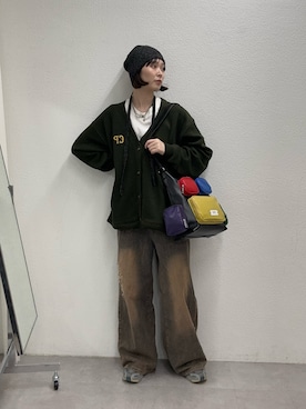 「CIAOPANIC（チャオパニック）のアイテム（カーディガン/ボレロ）」を使った、oairidaoさん（レディース・166cm）の秋コーディネート