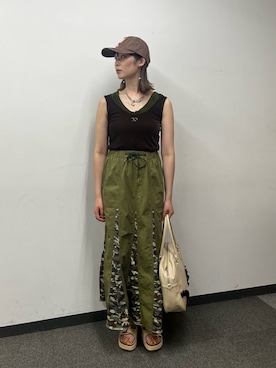 「アイテム（キャップ）」を使った、oairidaoさん（レディース・166cm・20代）の夏コーディネート