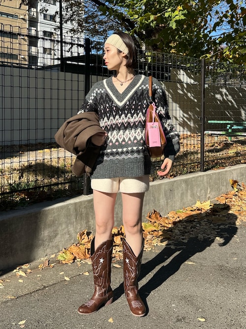 ヴィンテージ スザニ ウエスタン スエード レザーブーツ☆刺繍入り☆ロング☆39 セール】星柄刺繍ウエスタンブーツ（ブーツ）｜CIAOPANIC（チャオ