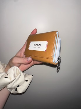 「GRAIN（グレイン）の【WEB限定】【GRAIN/グレイン】三つ折りバイカラーウォレット（財布、ブラウン系）」を使った、oairidaoさん（レディース・166cm）の夏コーディネート