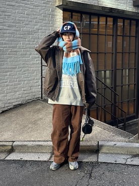 「アイテム（マフラー）」を使った、oairidaoさん（レディース・166cm・20代）の冬コーディネート