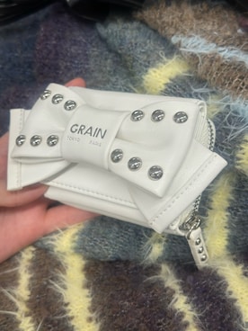 「GRAIN（グレイン）の【GRAIN/グレイン】3つ折りスタッズリボンウォレット（財布、ホワイト系）」を使った、oairidaoさん（レディース・166cm）の夏コーディネート