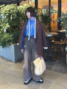 「アイテム（ブーツ、シルバー系）」を使った、oairidaoさん（レディース・166cm）の秋コーディネート