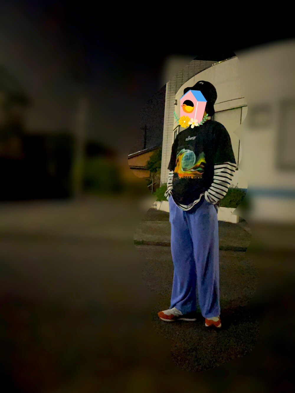 「メンズファッション、リラックススタイル、おしゃれさんと繋がりたい、ビッグシルエット、オーバーサイズ、初夏コーデ、Tシャツコーデ、休日コーデ、古着好きな人と繋がりたい、大人コーデ、ファッションの力を信じよう、カラーパンツ、ロンT、フォローミー、相互フォロー」｜「usedのアイテム（パンツ、その他）」を使った、hikafreeさん（メンズ・168cm）の春コーディネートの1枚目の写真