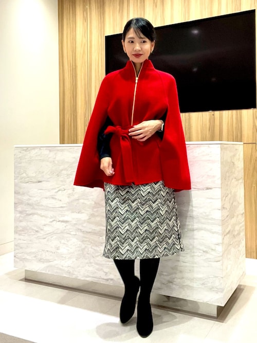 アナイ シャルムビーバーケープコート