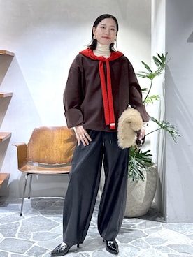 「25aw冬の新作」｜KUBOTAさん（レディース・159cm）の秋コーディネート