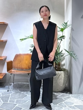 「アイテム（ピアス（両耳用））」を使った、KUBOTAさん（レディース・159cm・30代）の秋コーディネート