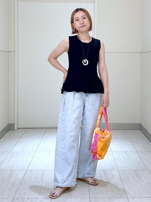 セール】【洗える】ウォッシャブルペプラムニットTEE（ニット