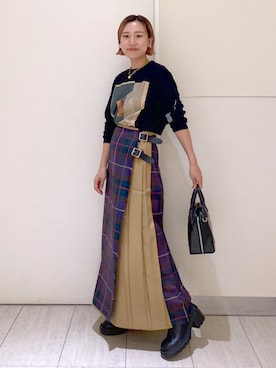 「O'Neil of Dublin for ADAM ET ROPE'」｜KUBOTAさん（レディース・159cm）の秋コーディネート
