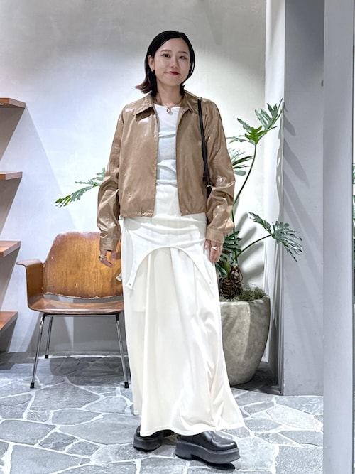 【美品】ロペ　ショートジップライトブルゾン　エクリュベージュ　36 ROPÉ(ロペ) / ショートジップライトブルゾン (ジャケット/アウター