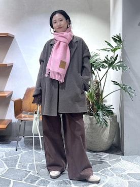 「アイテム（その他アウター）」を使った、KUBOTAさん（レディース・159cm・30代）の冬コーディネート