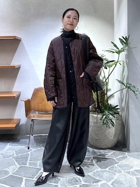 「アイテム（ナイロンジャケット）」を使った、KUBOTAさん（レディース・159cm）の秋コーディネート