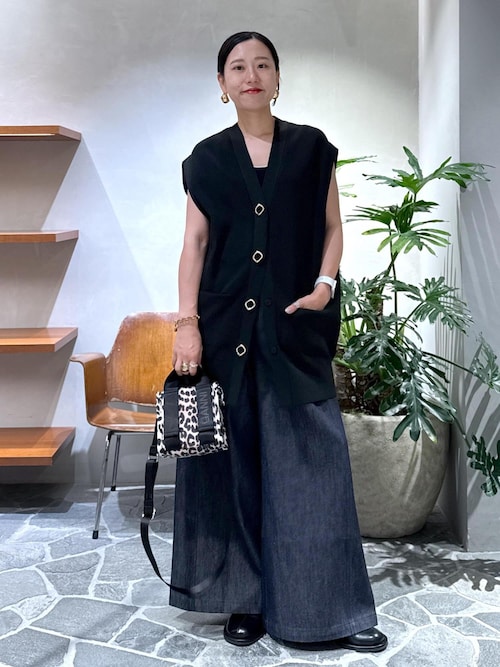 アダムエロペ、サステナブル　ミドルニットジレ　ニットベスト サステナブル】ミドルニットジレ（ベスト）｜ADAM ET ROPE