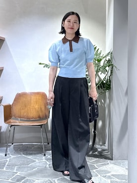 「EMOELLE（エモエレ）のアイテム」を使った、KUBOTAさん（レディース・159cm）の夏コーディネート