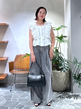 「ADAM ET ROPE'（アダムエロペ）のアイテム」を使った、KUBOTAさん（レディース・159cm）の夏コーディネート