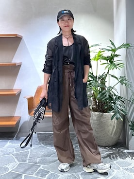 「アイテム（ブローチ/コサージュ）」を使った、KUBOTAさん（レディース・159cm）の夏コーディネート