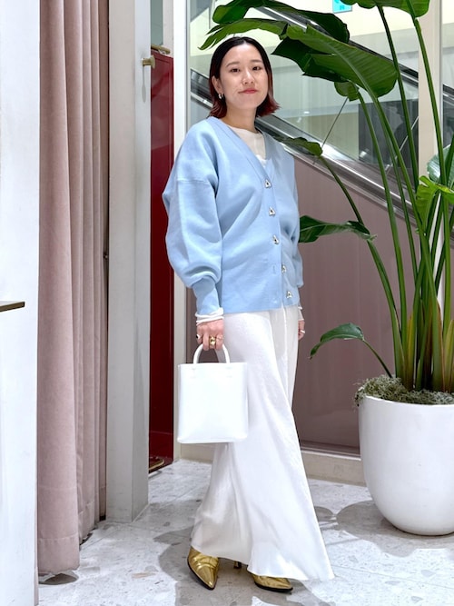 トライアングルボタンミドルカーディガン（カーディガン/ボレロ