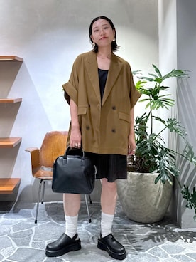「アイテム（その他アウター）」を使った、KUBOTAさん（レディース・159cm・30代）の夏コーディネート
