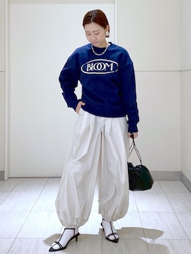 「FRUIT OF THE LOOM（フルーツオブザルーム）のアイテム」を使った、KUBOTAさん（レディース・159cm）の冬コーディネート