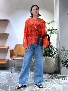 「ADAM ET ROPE'（アダムエロペ）のアイテム」を使った、KUBOTAさん（レディース・159cm）の夏コーディネート