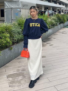 「FREE'S MART（フリーズマート）のアイテム（スウェット）」を使った、shioさん（レディース・153cm）の秋コーディネート