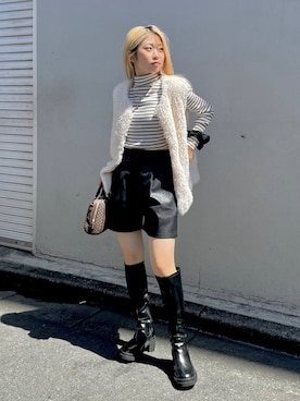 「FREE'S MART（フリーズマート）のアイテム（その他アウター）」を使った、shioさん（レディース・153cm）の秋コーディネート