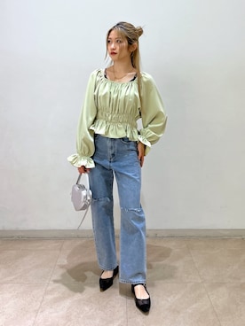 「FREE'S MART（フリーズマート）のアイテム（パンプス）」を使った、shioさん（レディース・153cm）の春コーディネート