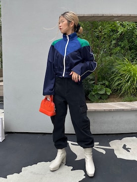 「FREE'S MART（フリーズマート）のアイテム（ナイロンジャケット）」を使った、shioさん（レディース・153cm）の秋コーディネート