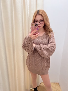 「アイテム（チュニック）」を使った、Yさん（レディース・155cm）の秋コーディネート