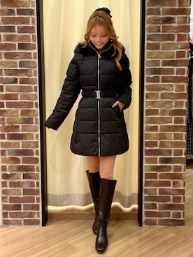 「INGNI（イング）のアイテム（ダウンジャケット/コート）」を使った、Yさん（レディース・155cm）の秋コーディネート