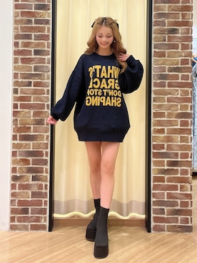 「INGNI（イング）のアイテム（ブーツ）」を使った、Yさん（レディース・155cm）の秋コーディネート