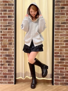 「アイテム（パーカー）」を使った、Yさん（レディース・155cm）の秋コーディネート