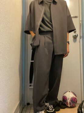 「WYM × ATTACHMENT（ウィム×アタッチメント）のアイテム（その他パンツ）」を使った、ryoさん（メンズ・170cm）の春コーディネート