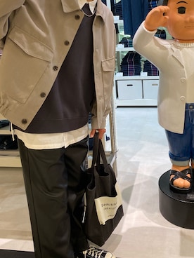 「SPINNS（スピンズ）のアイテム（スウェット）」を使った、ryoさん（メンズ・170cm）の春コーディネート