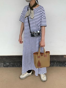 「ORCIVAL（オーシバル）のアイテム（ワンピース/ドレス）」を使った、emickyさん（レディース・148cm）の夏コーディネート