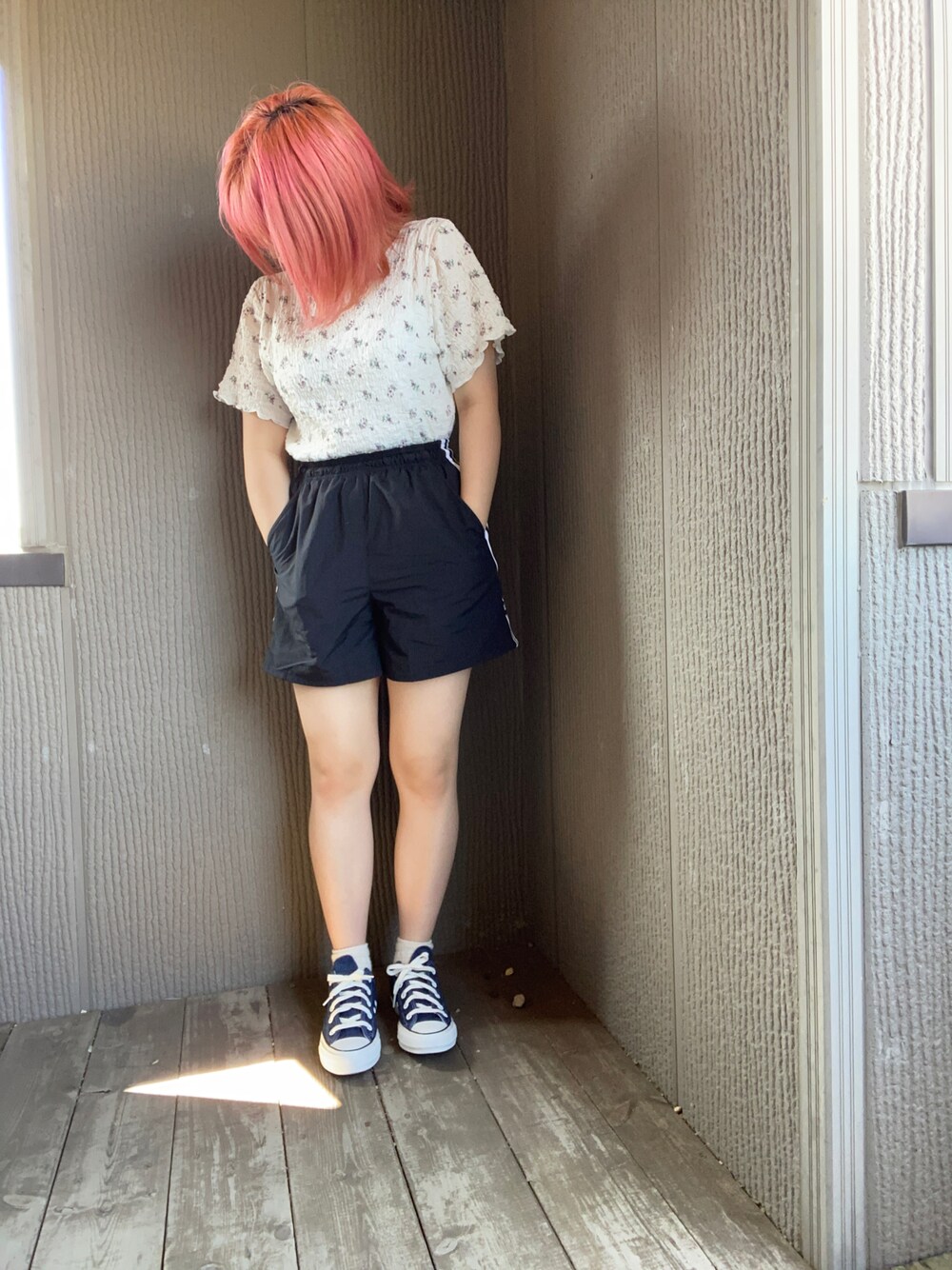 「ラクチンコーデ、スポーツミックス、スニーカーコーデ、おしゃれさんと繋がりたい、低身長コーデ、夏コーデ、骨格ストレート、いいね、save、フォローお願いします🤑、いいね返し」｜「GUのアイテム（トップス、ホワイト系）」を使った、miroro さん（レディース・148cm）の夏コーディネートの1枚目の写真