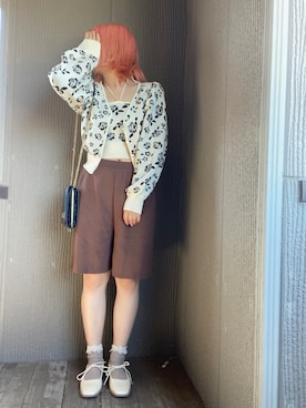 「one after another NICE CLAUP（ワンアフターアナザーナイスクラップ）のアイテム（アンサンブル）」を使った、miroro さん（レディース・148cm）の秋コーディネート