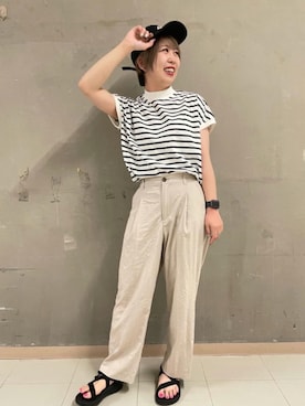 「涼しくて軽い「涼・軽パンツ」」｜coen あおさん（レディース・150cm）の夏コーディネート