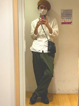「UNIQLOコーデ」｜「アイテム（ハンチング/ベレー帽）」を使った、hiroさん（メンズ・175cm）の夏コーディネート