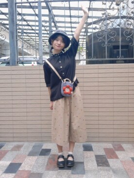 「通勤穿搭」｜「アイテム（チノパンツ）」を使った、euphie_feiii さん（レディース・158cm）の秋コーディネート