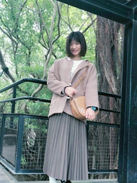 「通勤穿搭」｜「アイテム（バッグ）」を使った、euphie_feiii さん（レディース・158cm）の秋コーディネート