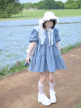 「Candy Stripper（キャンディストリッパー）のアイテム」を使った、萌さん（レディース・149cm）の春コーディネート