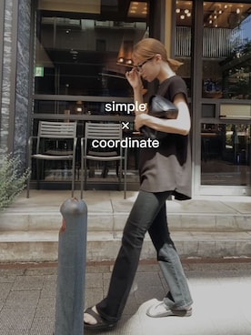 「Ungrid（アングリッド）のアイテム（サングラス）」を使った、石黒晶さん（レディース・166cm）の夏コーディネート